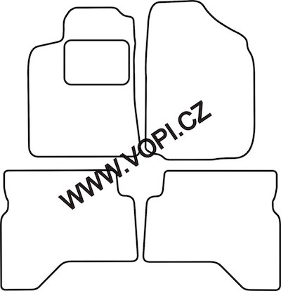 Textil-Autoteppiche Mitsubishi Pajero Sport 2004 - 2008 Perfectfit (3049)